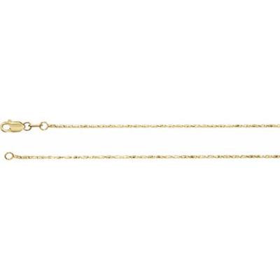 14K Yellow Gold 1 mm Raso 16" Chain