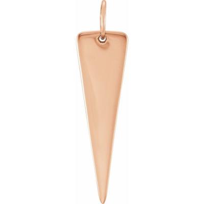 14K Rose Triangle Pendant