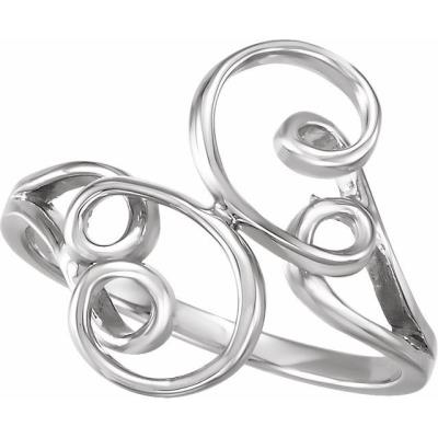 Ladies 14K White Freeform Ring