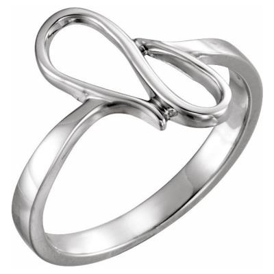 Ladies 14K White Freeform Ring