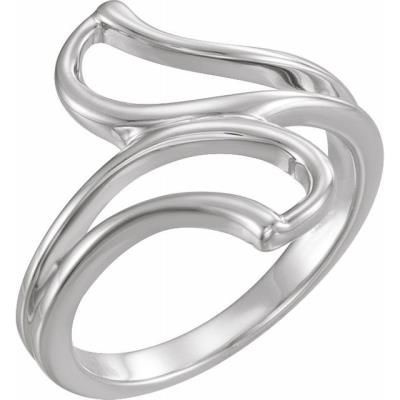 Ladies 14K White Freeform Remount Ring