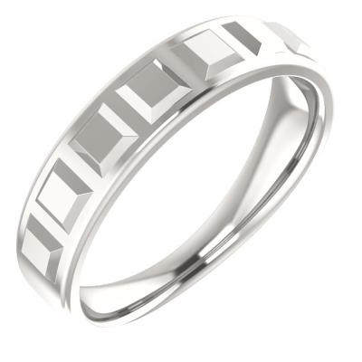 Mens 14K Rose Geometric Ring
