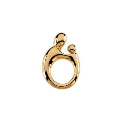 14K Yellow Gold 20.5x13.5 mm Mother and Child® Slide Pendant