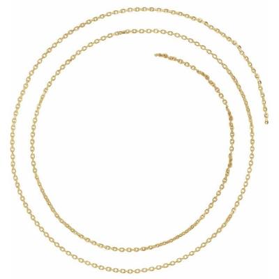 14K Yellow Gold 1.4 mm Diamond-Cut Cable 24" Chain