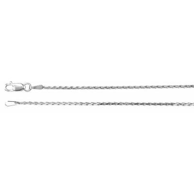 Sterling Silver 1.5 mm Diamond Cut Wheat 18" Chain