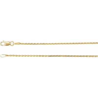 Ladies 14K Yellow Gold 1.5 mm Diamond Cut Wheat 24" Chain
