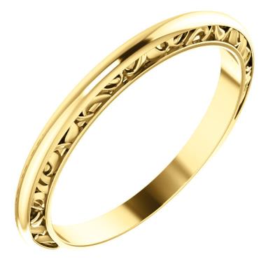 Ladies 14K Yellow Gold Matching Band 