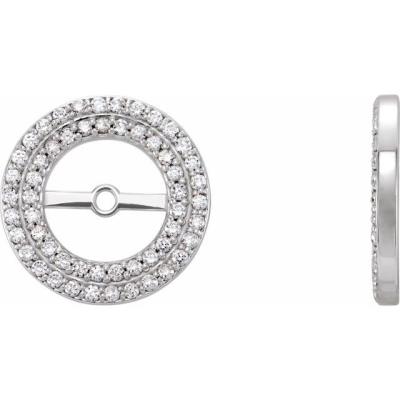 Ladies 14K White 1/4 CTW Diamond Earring Jackets
