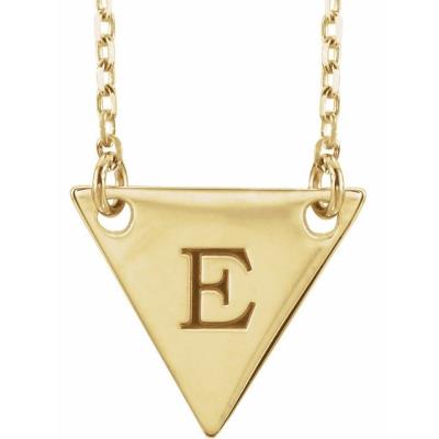 14K Yellow Gold Geometric 18" Necklace
