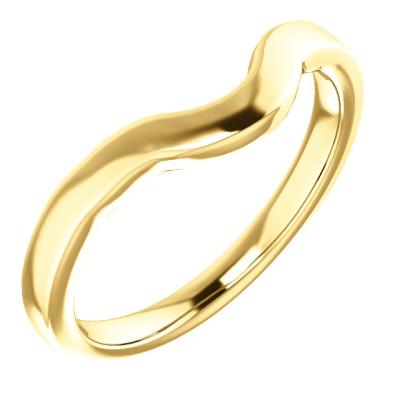 10K Yellow Gold Band for 7 x 5 mm Pear Ring
