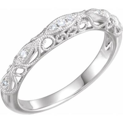 Ladies 14K White 1/5 CTW Diamond Matching Band 