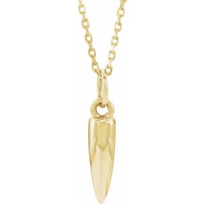 14K Yellow Gold Geometric 16-18" Necklace