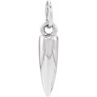 14K White Geometric Pendant