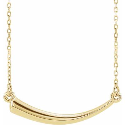 14K Yellow Gold Horn 16-18" Necklace