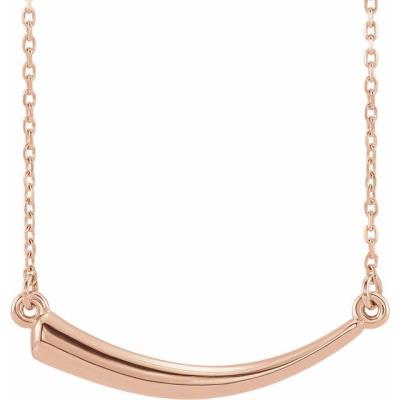 14K Rose Horn 16-18" Necklace