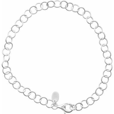 Sterling Silver 4.6 mm Knurled Rolo 7" Bracelet    