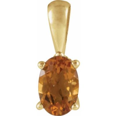 14K Yellow Gold Citrine Pendant