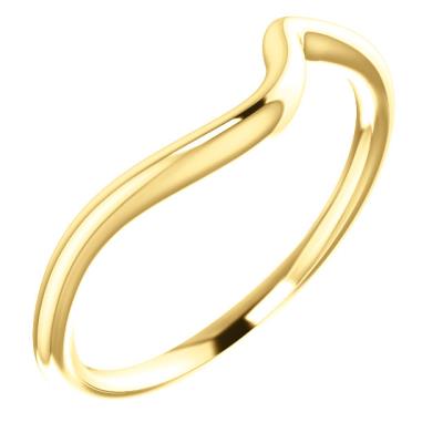 Ladies 14K Yellow Gold Band for 5.2 mm Round Ring