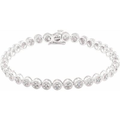 14K White 1 CTW Diamond 7" Bracelet 