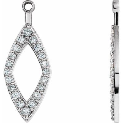 Ladies 14K White 1/4 CTW Diamond Earring Jackets