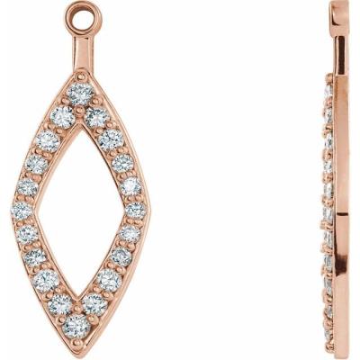 Ladies 14K Rose 1/4 CTW Diamond Earring Jackets