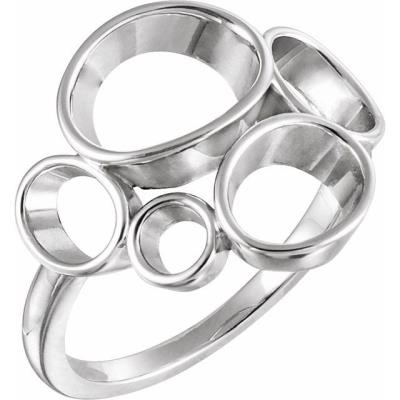 Ladies 14K White Freeform Ring