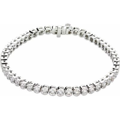 14K White 3 CTW Diamond Line 7.25" Bracelet