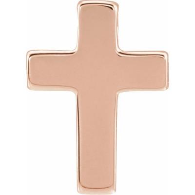 14K Rose Petite Cross Slide Pendant