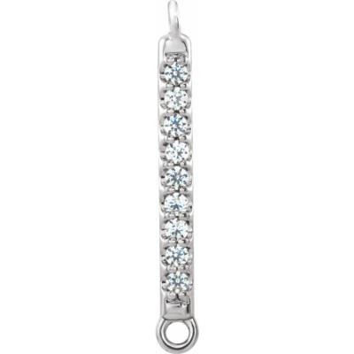 14K White .04 CTW Diamond Internediate Link