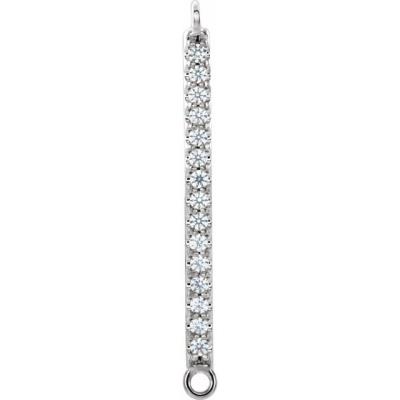 14K White .04 CTW Diamond Internediate Link