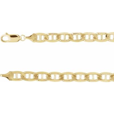 14K Yellow Gold 6 mm Anchor 8.5" Bracelet