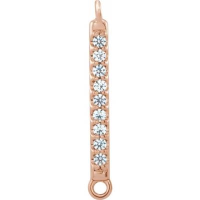 14K Rose .04 CTW Diamond Internediate Link
