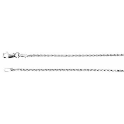 Sterling Silver 1 mm Diamond Cut Wheat 16" Chain