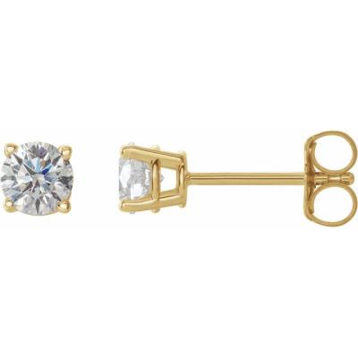 14K Yellow Gold 1/2 CTW Diamond Earrings