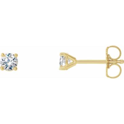 14K Yellow Gold 1/4 CTW Diamond 4-Prong Cocktail-Style Earrings