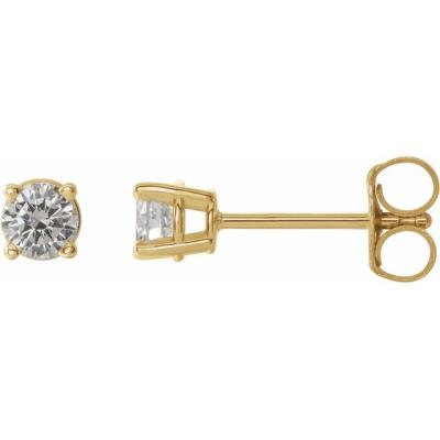 14K Yellow Gold 1/3 CTW Diamond Earrings 
