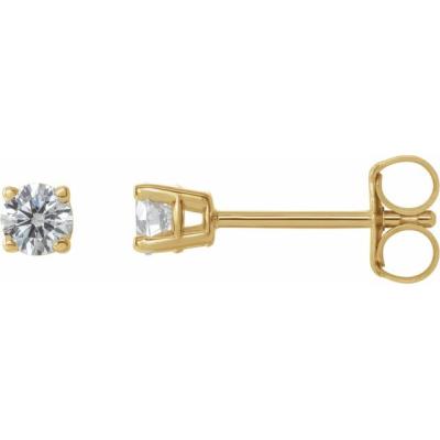 14K Yellow Gold 1/4 CTW Diamond Earrings