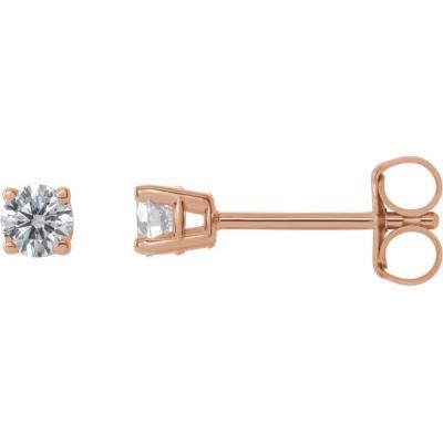 14K Rose 1/4 CTW Diamond Earrings