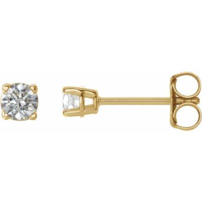 14K Yellow Gold 1/5 CTW Diamond Earrings