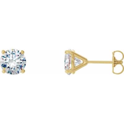 14K Yellow Gold 1/2 CTW Diamond 4-Prong Cocktail-Style Earrings