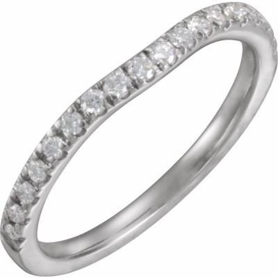 Ladies Platinum 1/4 CTW Diamond French Set Band