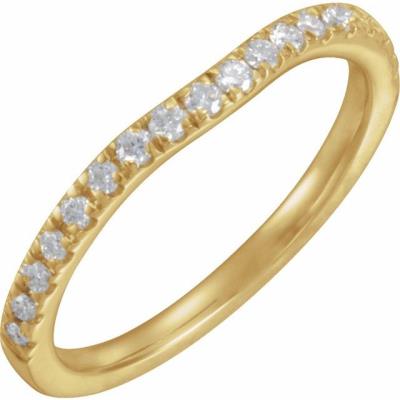 Ladies 14K Yellow Gold 1/4 CTW Diamond French Set Band