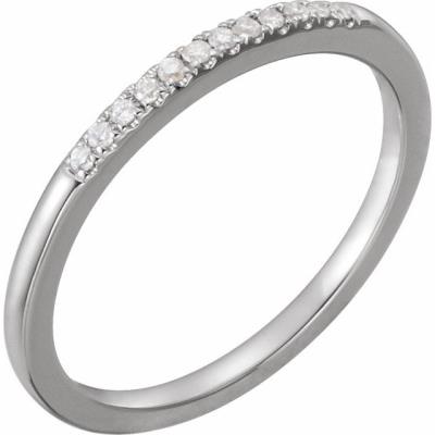 Ladies 14K White .07 CTW Diamond Band 
