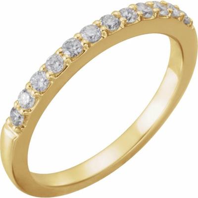 Ladies 14K Yellow Gold 1/3 CTW Diamond Matching Band  