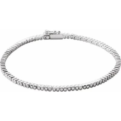 14K White 1 CTW Diamond Line 7" Bracelet 