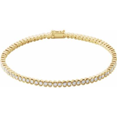 14K Yellow Gold 2 CTW Diamond Line 7" Bracelet  