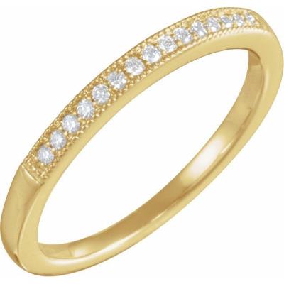 Ladies 14K Yellow Gold 1/10 CTW Diamond Band 