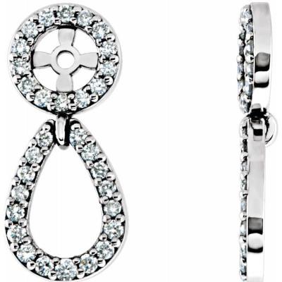 Ladies 14K White 1/3 CTW Diamond Earring Jackets