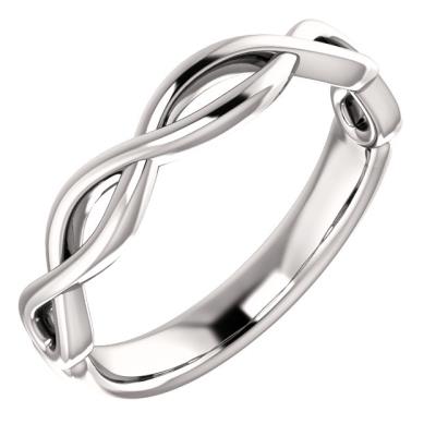 Ladies 14K White Band