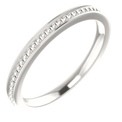 Ladies 14K Rose Stackable Bead Ring Size 5